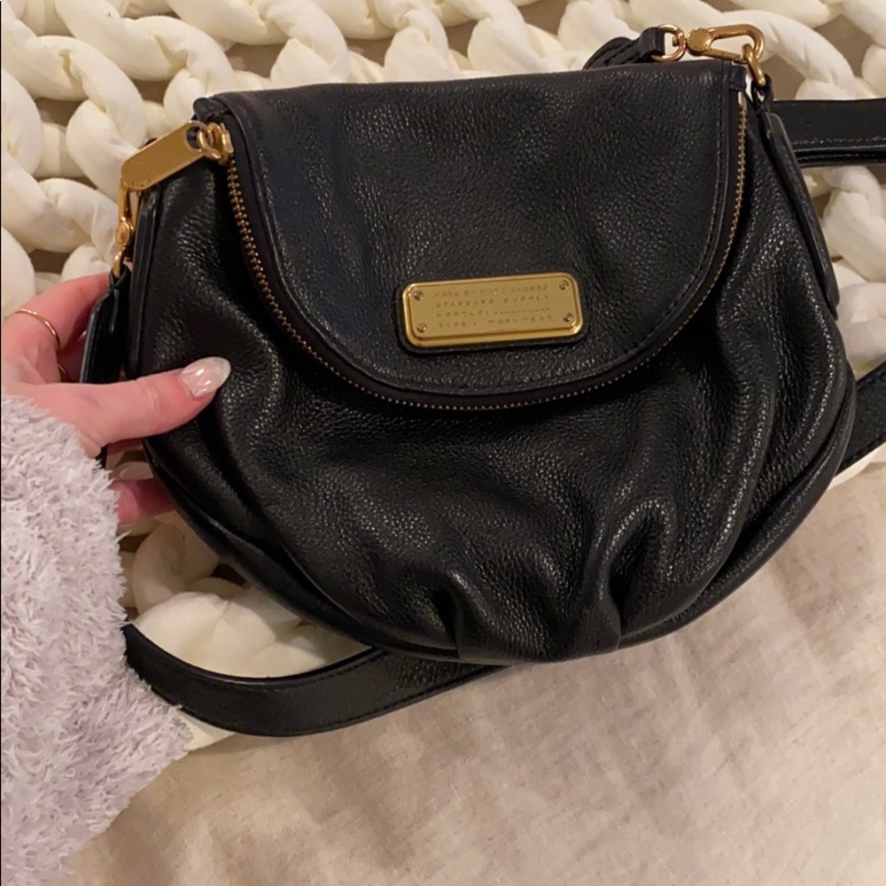 Marc Jacobs Black and Gold Crossbody